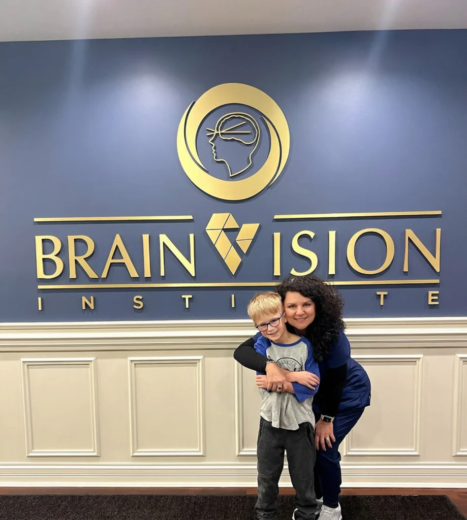 Brain Vision Institute logo wall at our South Barrington practice