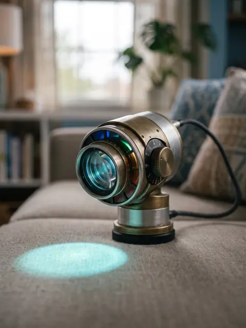 Syntonic phototherapy instrument projecting soft colored light